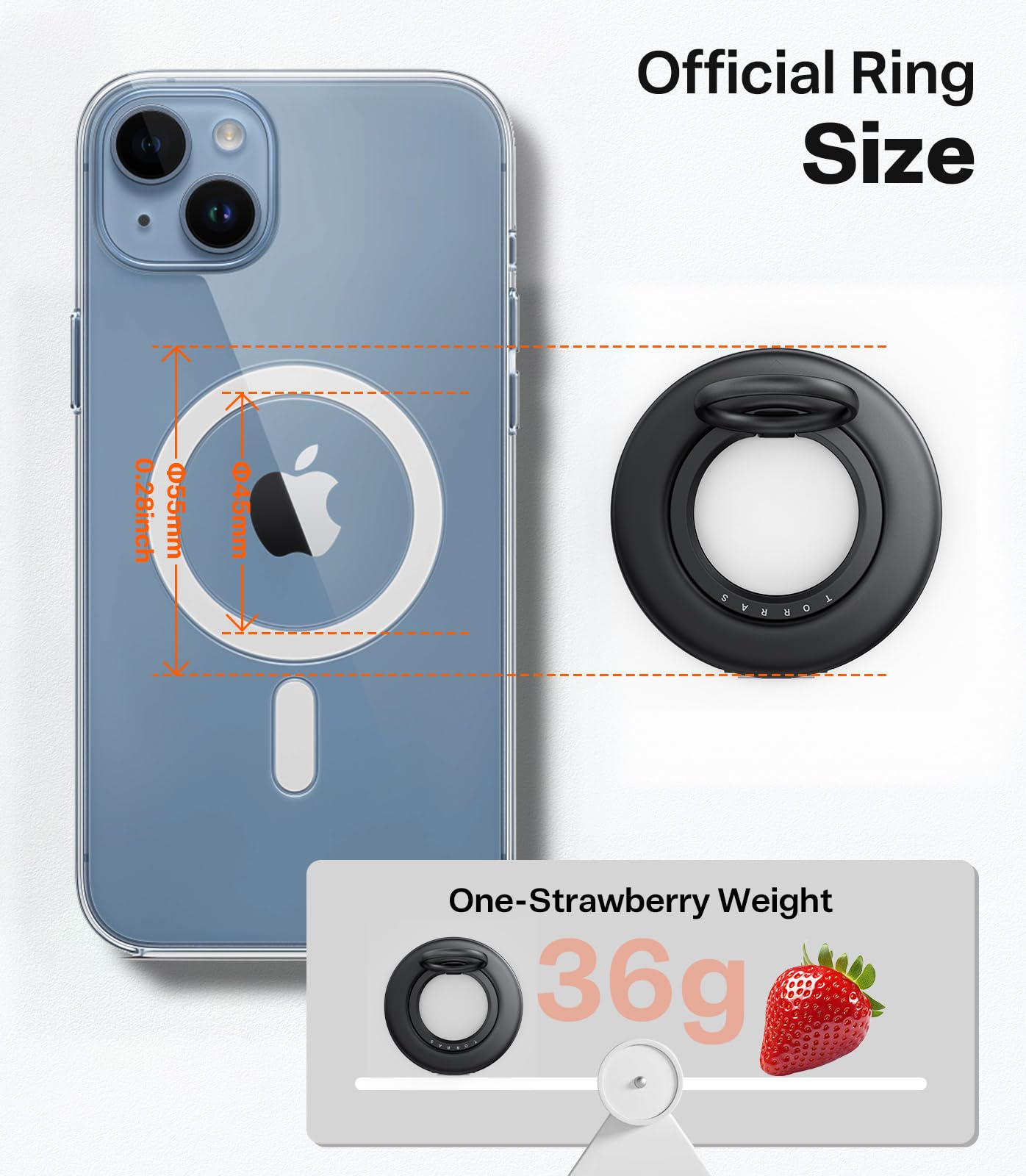 TORRAS 2025 Flagship Magnetic Phone Grip Ring Holder Kickstand [2-Sided Magnetic] [360 Rotation] Fit for MagSafe Accessories for iPhone 17 16 15 14 13 12 11 Samsung, Google, Black - Image 9