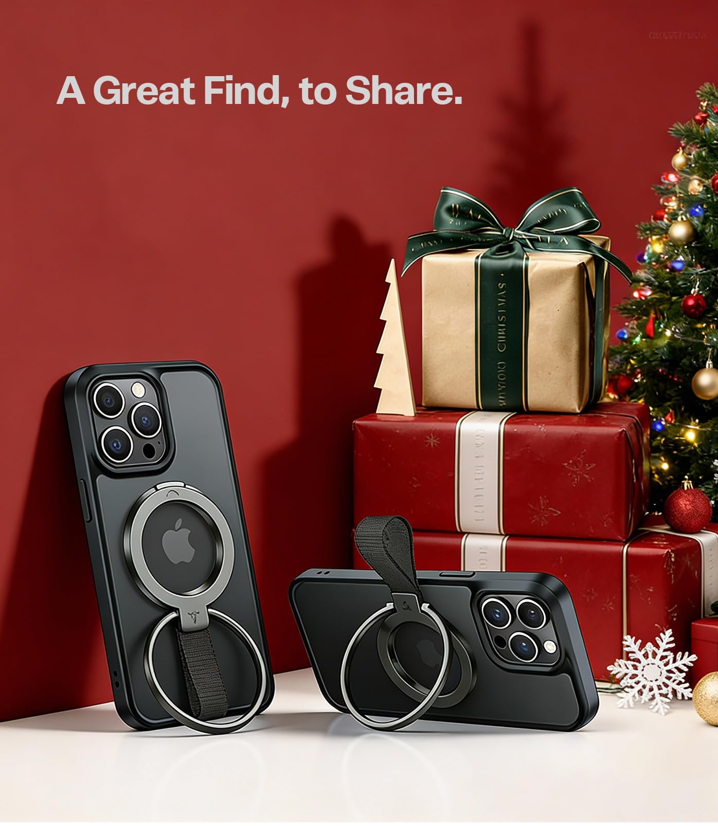 TORRAS 2025 Upgrade (Gen 6.0) Magnetic Phone Grip Holder Kickstand with Braided Strap, Fit for MagSafe Ring Removable, for iPhone 17 16,15, 14, 13 12 Pro/Max Samsung Galaxy, Google, Bronze Black - Image 8