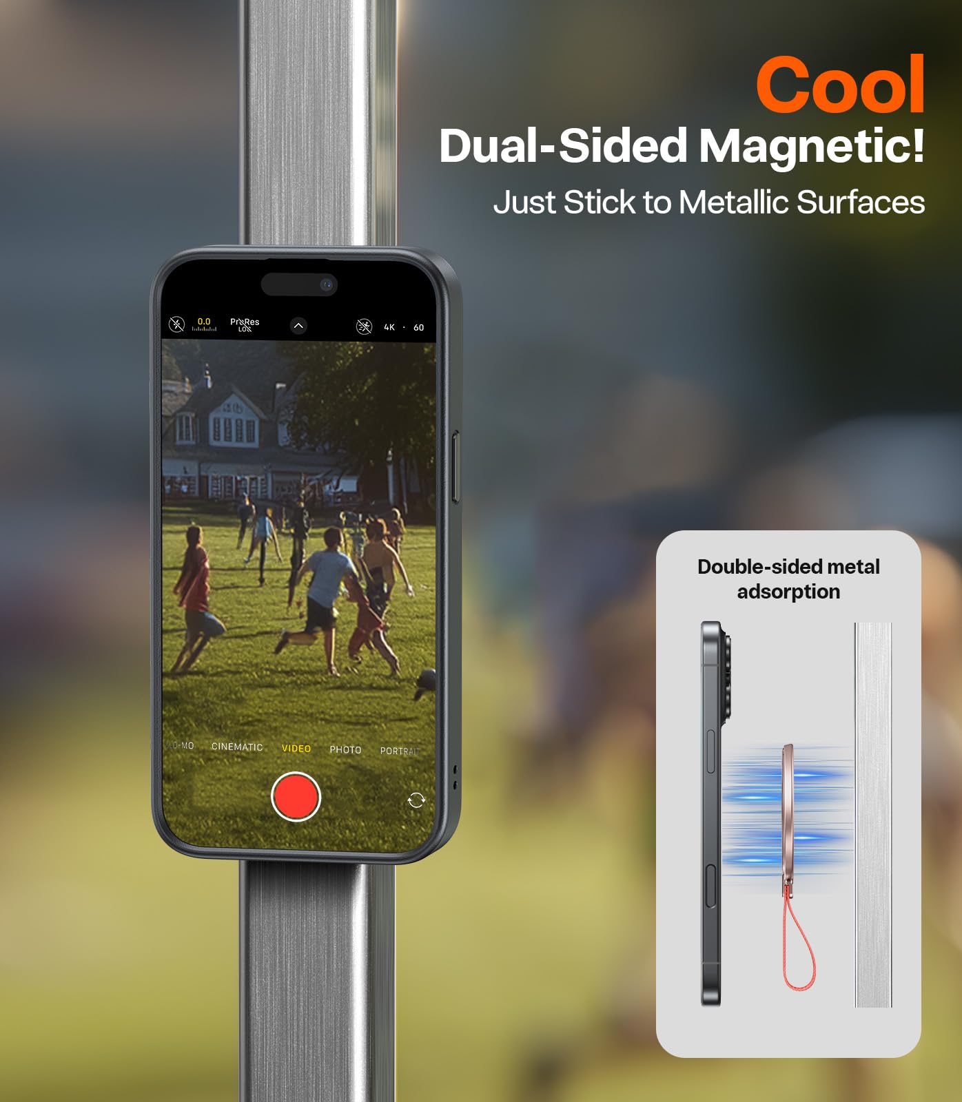 TORRAS 2025 Upgrade (Gen 6.0) Magnetic Phone Grip Holder Kickstand with Braided Strap, Fit for MagSafe Ring Removable, for iPhone 17 16,15, 14, 13 12 Pro/Max Samsung, Google (Rose Gold), Ostand Ring - Image 5