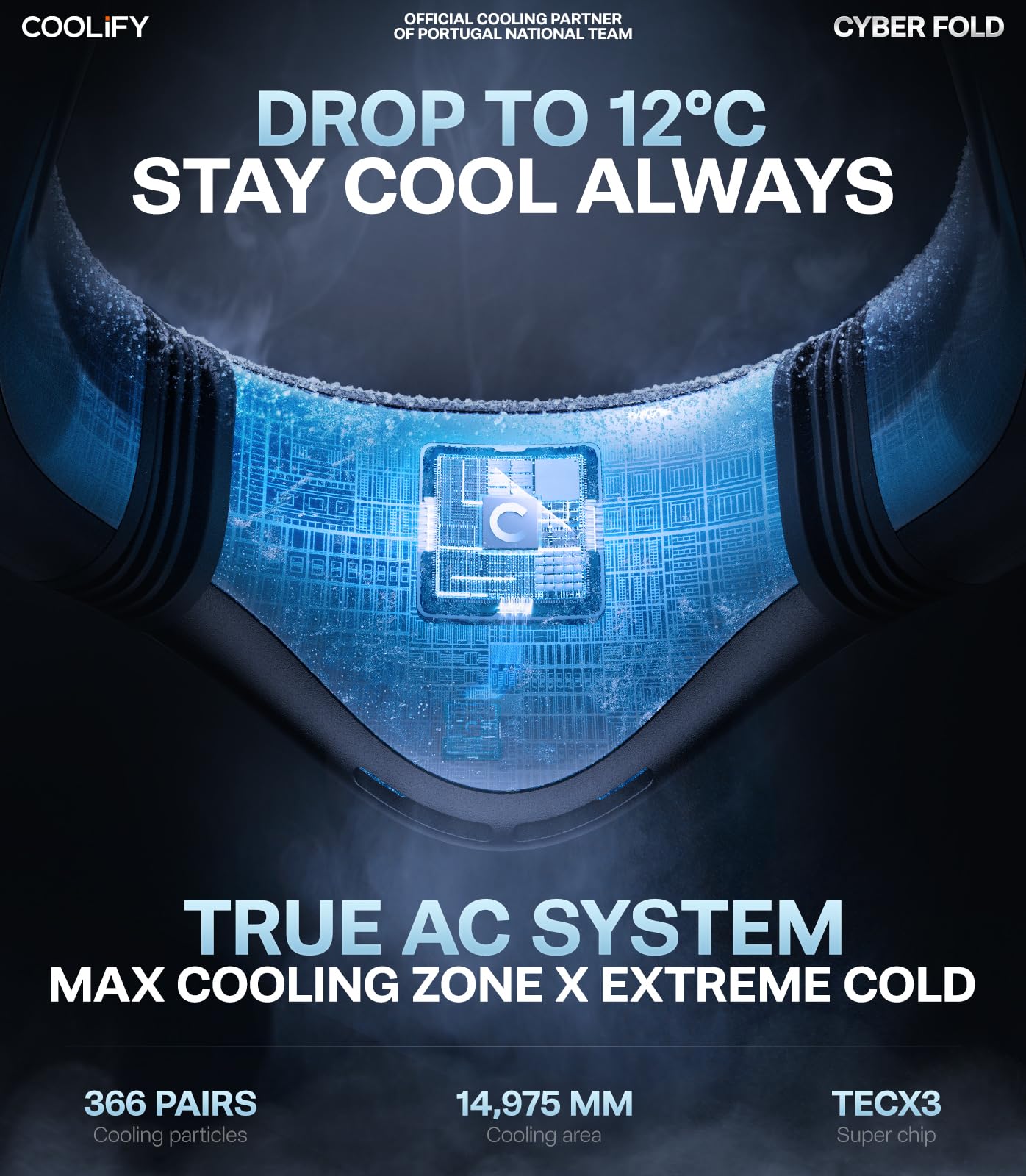 TORRAS 2026 COOLiFY Cyber Fold AI Neck Air Conditioner, Ultimate Cooling Max Cooling Area Neck Fan, Adjustable Strong Wind Neck Cooler for Neck & Face, Rechargeable Portable for Travel Outdoor, Black - Image 3