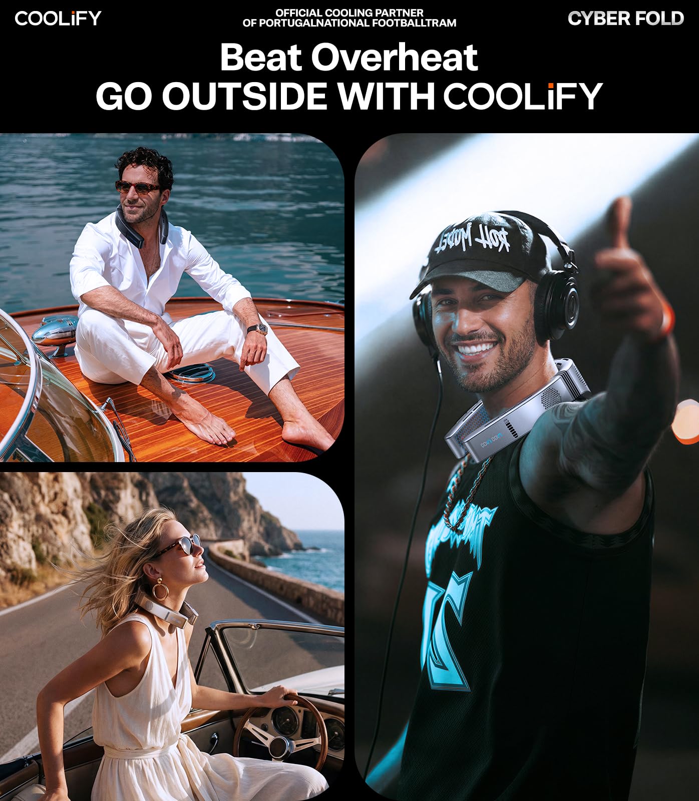 TORRAS 2026 COOLiFY Cyber Fold AI Neck Air Conditioner, Ultimate Cooling Max Cooling Area Neck Fan, Adjustable Strong Wind Neck Cooler for Neck & Face, Rechargeable Portable for Travel Outdoor, Black - Image 7