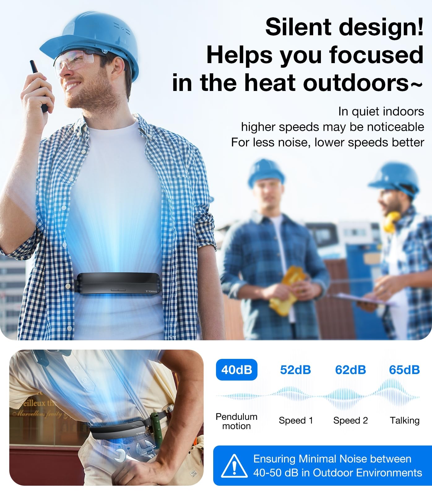 TORRAS 2026 Top Portable Waist Fan COOLiFY Zone 3, Ultra-Light Personal Wearable Belt Fan, 26ft/s Strongest Wind for Full Body Cooling【No.1 Cooling Area & Cool Tech】 Rechargeable for Outdoor/Jobsite - Image 8