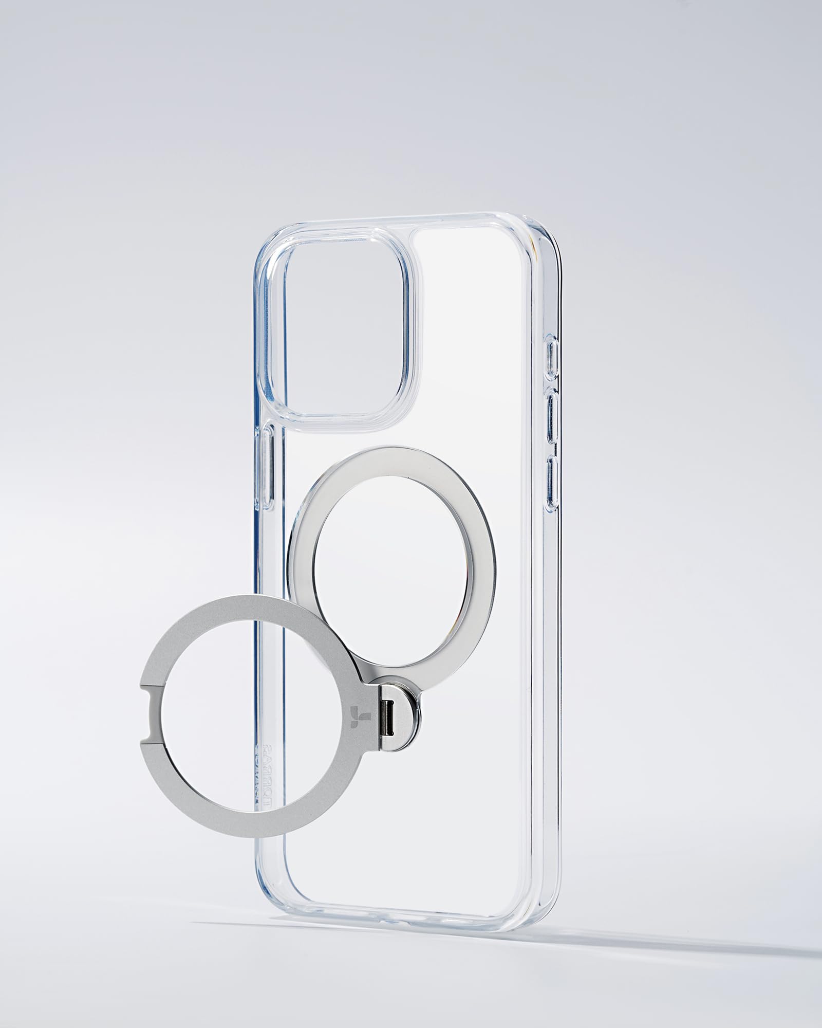 TORRAS 360 Spin Magnetic Stand for iPhone 16 Pro Case, 6.3", Compatible with MagSafe, Mil-Grade Protective Hard PC Soft Edge Case for iPhone 16 Pro, Built-in Kickstand & Ring Holder, Clear 2024 - Image 8