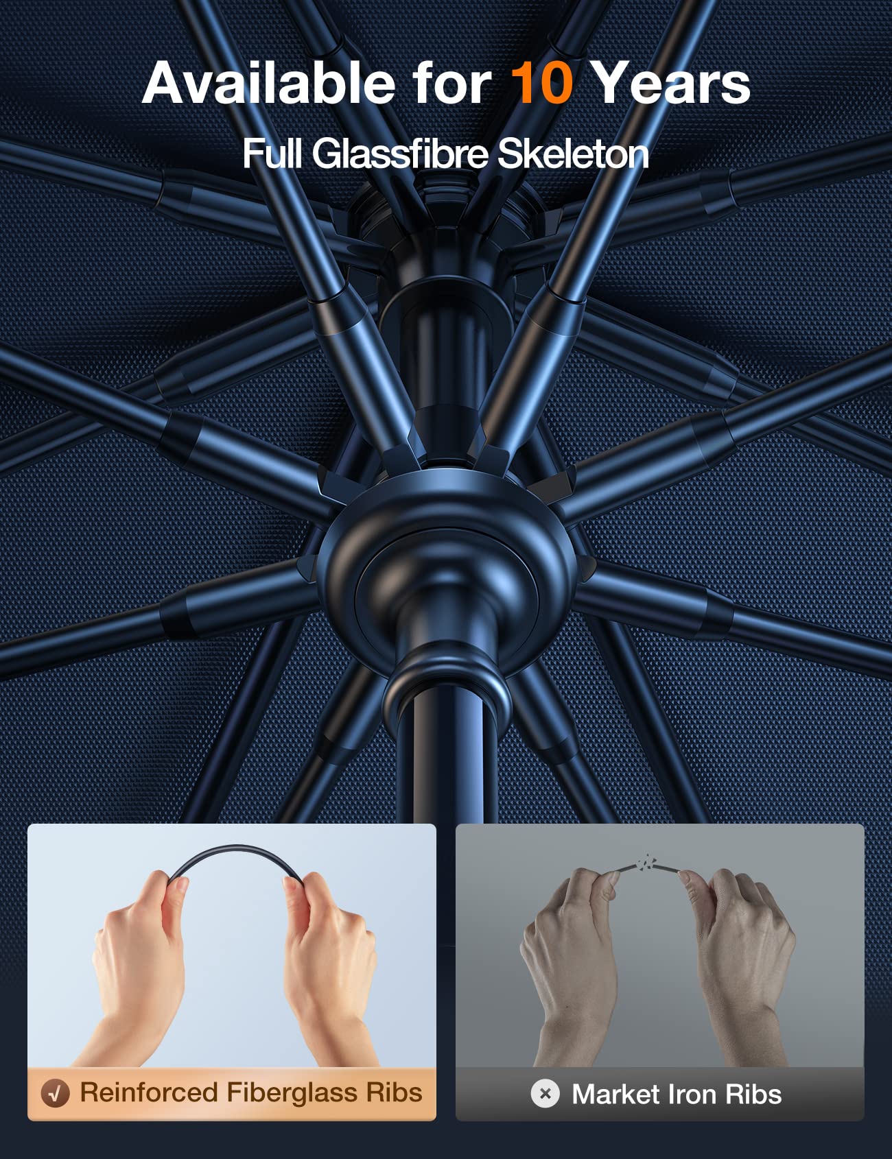 TORRAS Car Windshield Sun Shade Umbrella with Organizer Foldable Shades for Front Window Cover with Mirror Zipper Block UV Rays & Heat Fit Most Vehicles,Keep Cool M(56 * 33inch) - Image 6