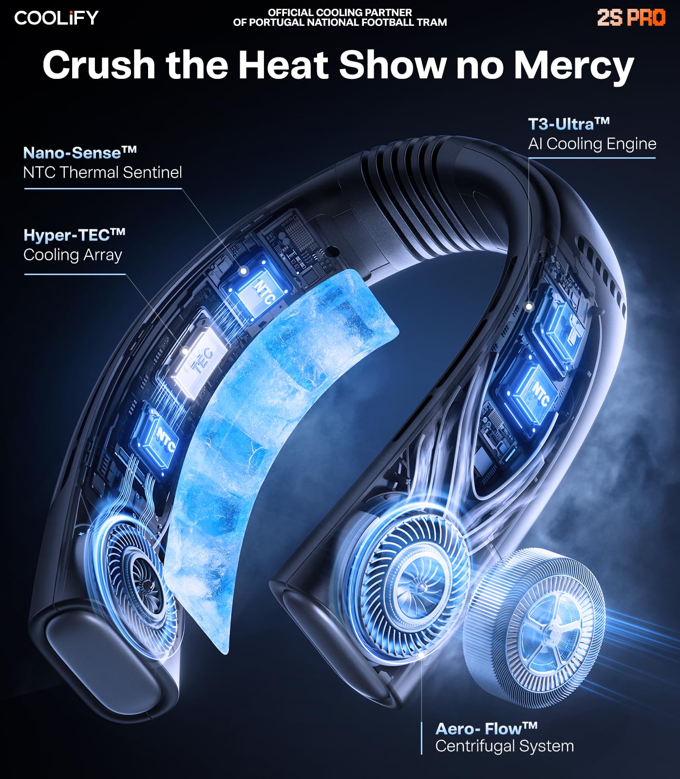 TORRAS Coolify 2026 Neck Air Conditioner 2S PRO, Ice-Feel Semiconductor Cooling Neck Cooler & Personal Air Conditioner for Golf, City Walk, Vacation Travel & Music Festival, Premium Summer Gift, Black - Image 4