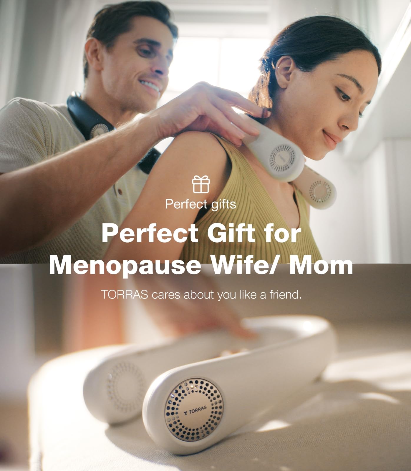 TORRAS COOLiFY Air 2026 Upgraded Neck Fan Air Conditioner, Dual-Airflow Pro Cooling, Ultra Light Portable Fan Rechargeable, Personal Cooling Fan Travel Essentials, Gift for Mom Wife Mother, Black - Image 6