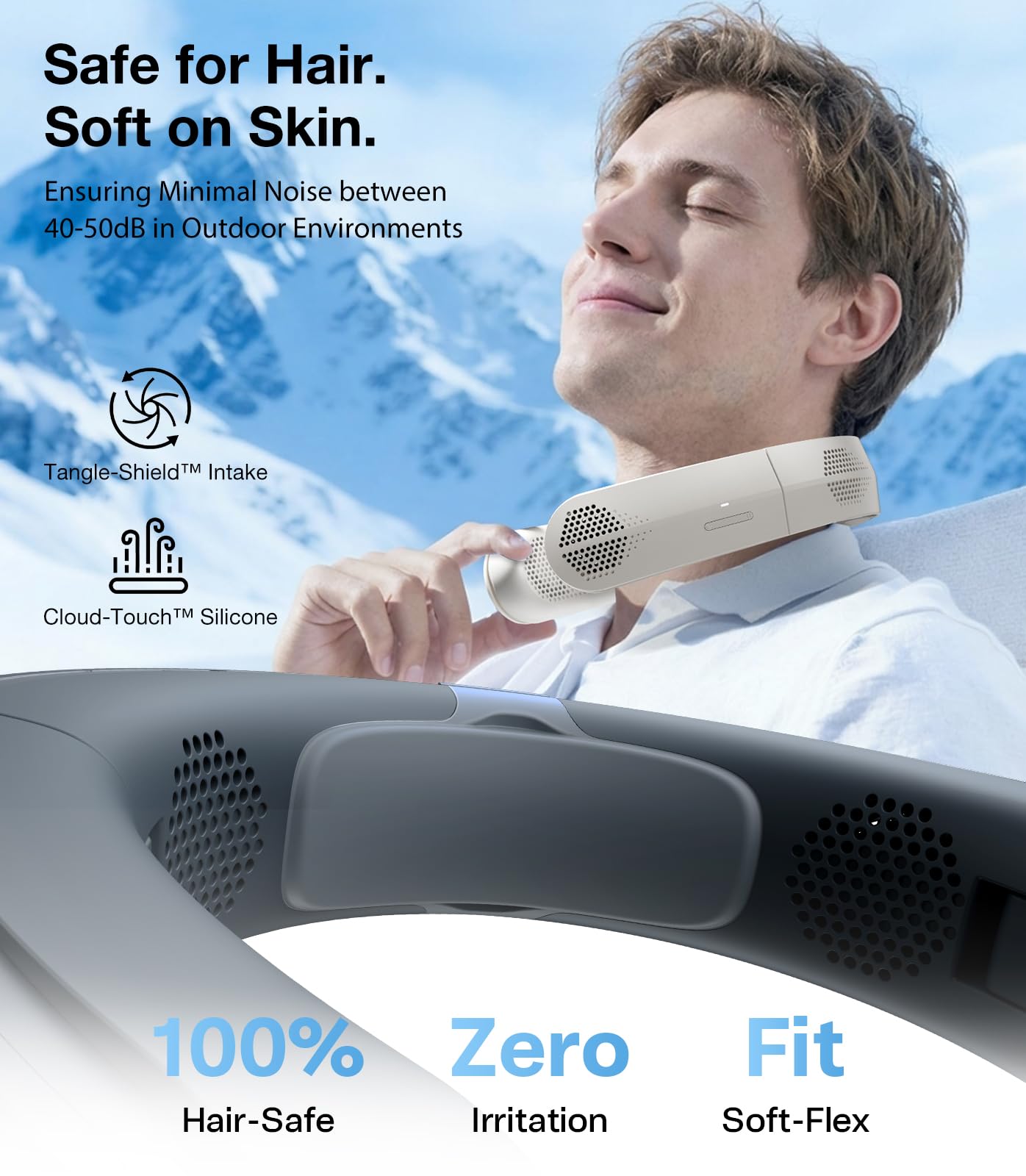 TORRAS COOLiFY Lite Neck Fan, Industry’s Strongest Power, Portable Neck Fan with 14H Battery, 360° Cooling Neck Fan, Lightweight & Foldable Neck Fans for Outdoor, Travel, Women, Black - Image 8