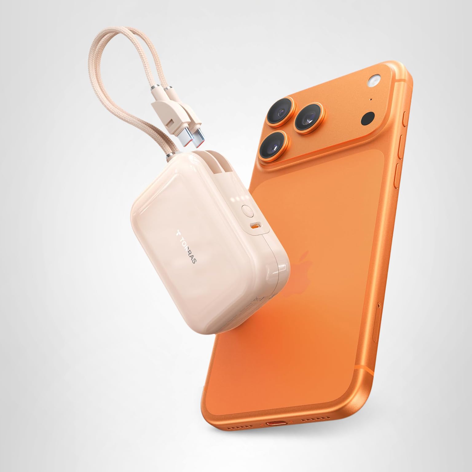 TORRAS EasyGo for iPhone 17 Portable Charger 10000mAh, 45W Ultra-Ice Fast Charging USB-C Power Bank with Dual Built-in Cables, Battery Pack Compatible with iPhone 17/16/15 Pro, Samsung S26 S26+ Ultra - Image 9