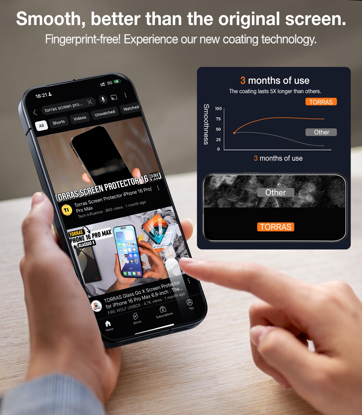 TORRAS for Google Pixel 10 Pro/Pixel 10 / Pixel 9 Pro / 9 Screen Protector [Military-Grade] [9H+ Tempered Glass] Screen Protector Pixel 10 Pro/Pixel 10 / Pixel 9 Pro/ 9 6.3" 2-Pack - Image 9