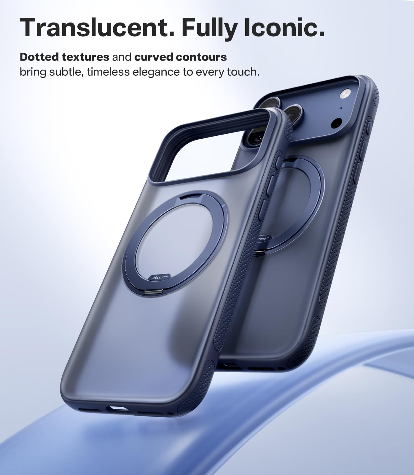 TORRAS for iPhone 17 Pro Max Case, 360 Magnetic Stand, [Fit for MagSafe] [4X Military-Grade Protection] Slim Case for iPhone 17 Pro Max phone case,6.9", Translucent Deep Blue, Ostand O3 Fitness Series - Image 9