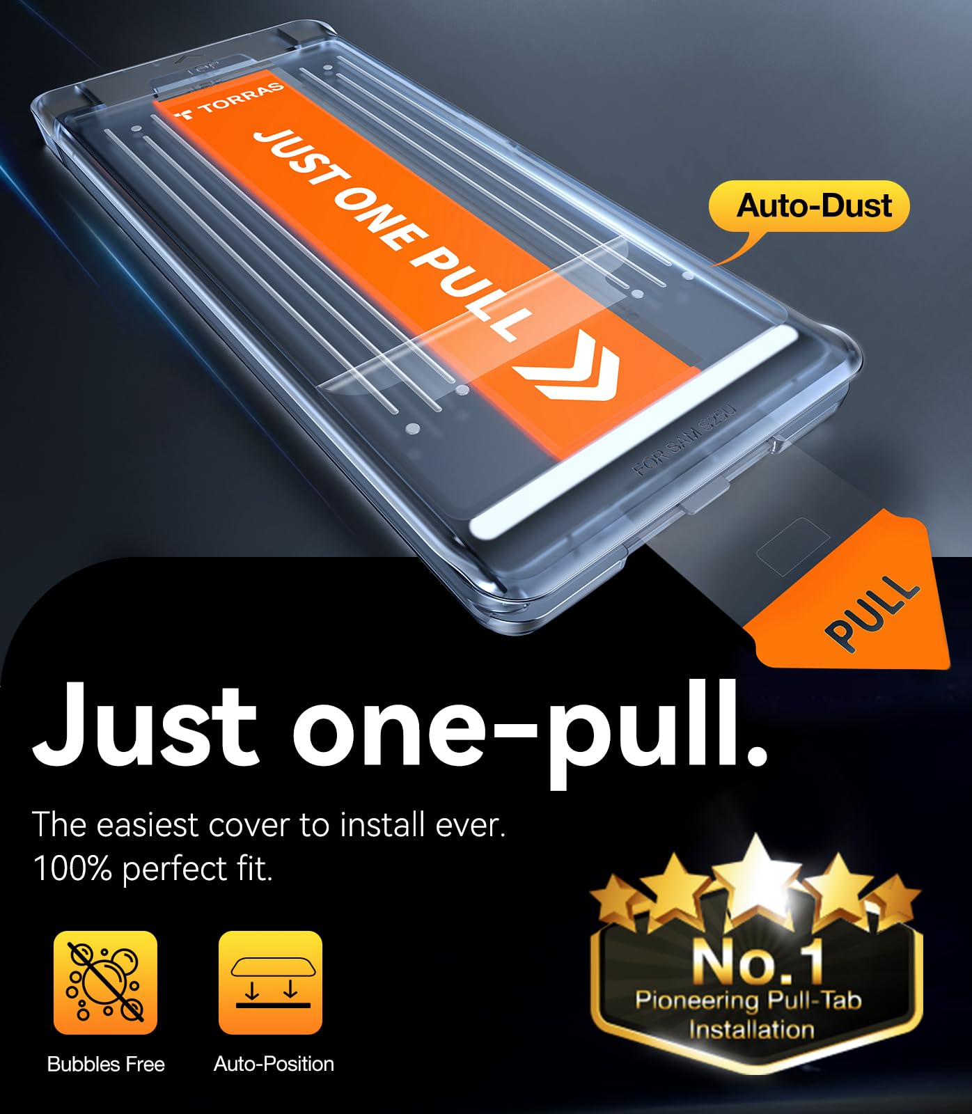 TORRAS for Samsung Galaxy S25 Ultra Privacy Screen Protector [Military-Grade 9H+ Aerospace Tempered Glass] [One-Pull Installation] Anti Spy Screen Protector Samsung Galaxy S25 Ultra 6.9″ (2 Pack) - Image 6