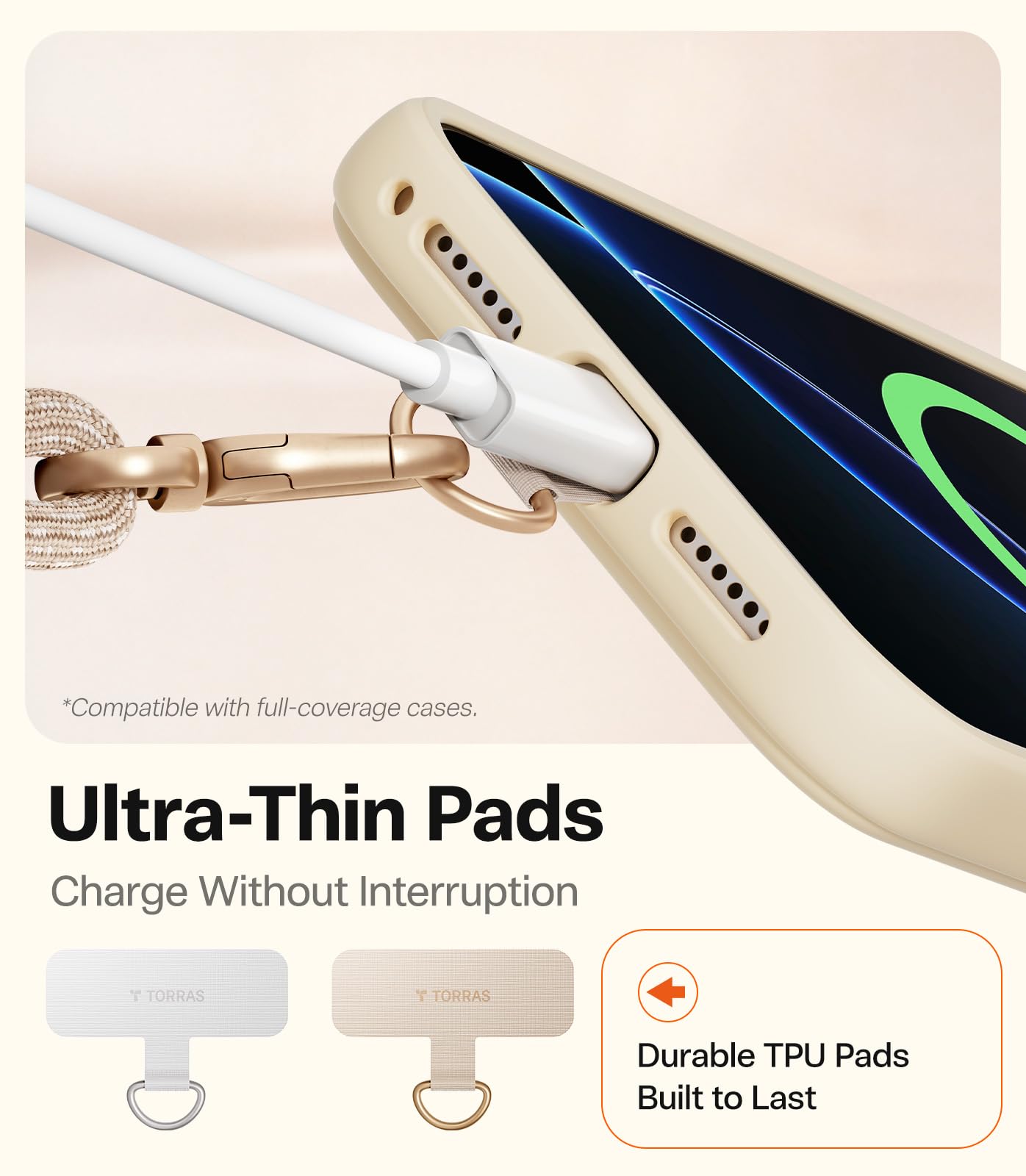 TORRAS Freedom Phone Lanyard Crossbody, Adjustable Lightweight Phone Strap with 2 Phone Tabs - Image 7