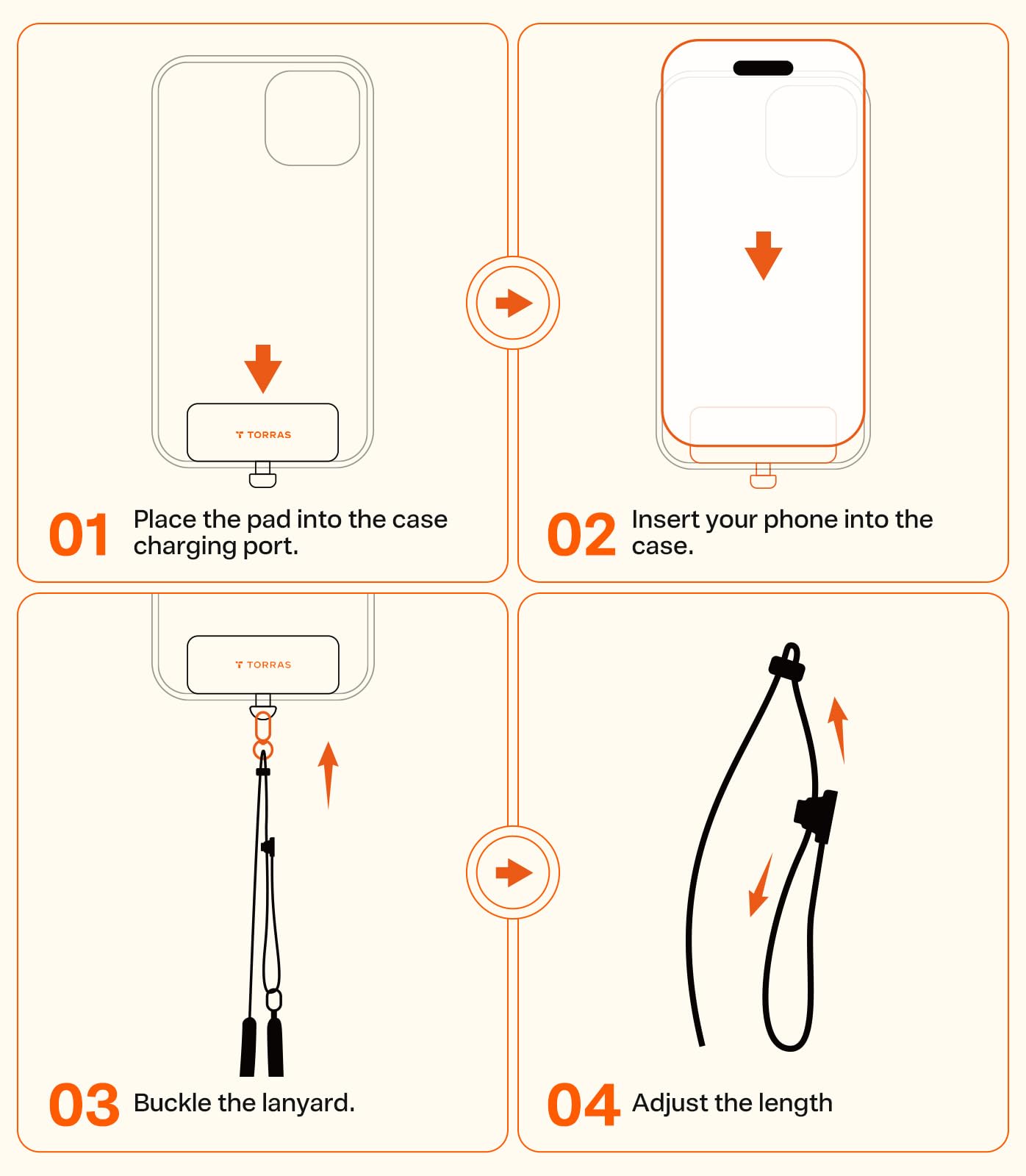 TORRAS Freedom Phone Lanyard Crossbody, Adjustable Lightweight Phone Strap with 2 Phone Tabs - Image 8