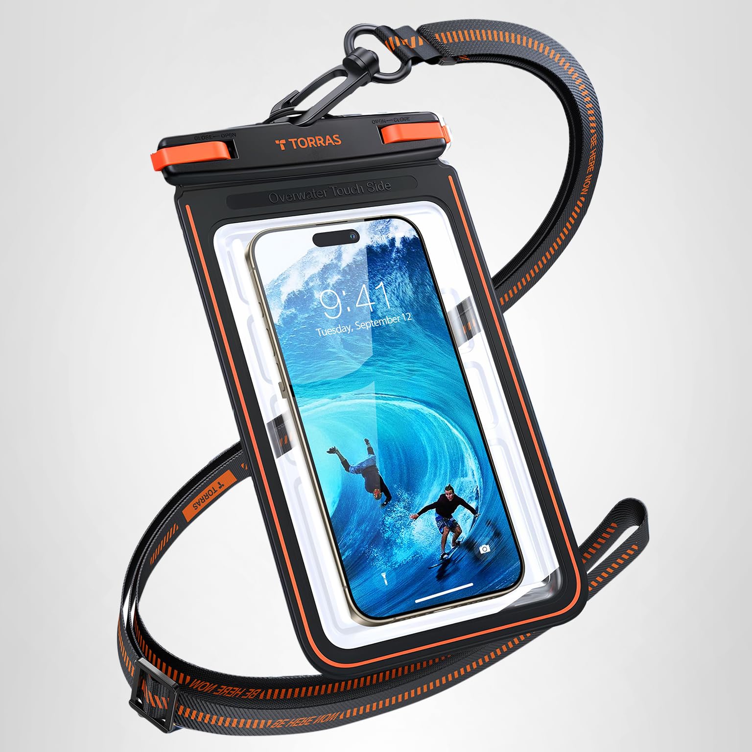 TORRAS IPX8 Waterproof Phone Pouch Floating, Underwater Screen Touchable, Water Proof Case with Lanyard for iPhone 17 Pro Max 16 S26, Cellphone Dry Bag Cruise Essentials 7.0 inch, Black - Image 10
