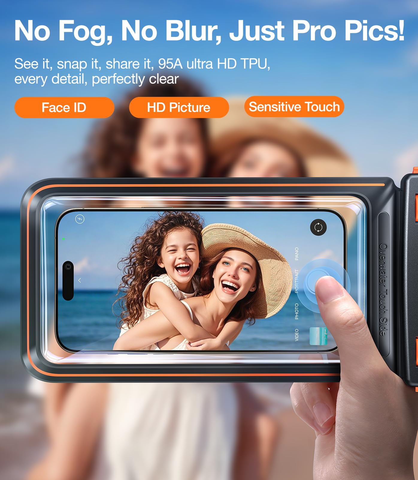 TORRAS IPX8 Waterproof Phone Pouch Floating, Underwater Screen Touchable, Water Proof Case with Lanyard for iPhone 17 Pro Max 16 S26, Cellphone Dry Bag Cruise Essentials 7.0 inch, Black - Image 5