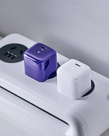TORRAS Low Temp 30W USB C Charger Block for iPhone 16 Pro Max/15/14/13【Heat-Free Ensure Security】【2024 GaN PD3.0 Compact】 Type C Charger Fast Charging for iPhone 16/15/Samsung/AirPods 4/iPad..Purple - Image 8
