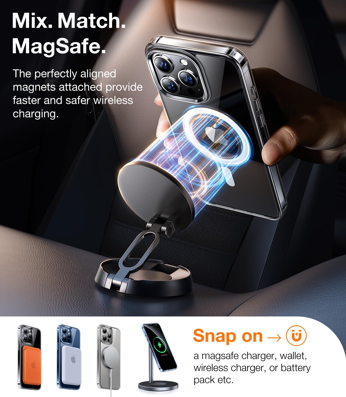 TORRAS Magnetic for iPhone 15 Pro Max Case, [Compatible with MagSafe] [Non-Yellowing] 12FT Military Grade Drop Tested Slim Protective Anti-Scratch Cover, Guardian Series, Crystal Clear 6.7" - Image 3