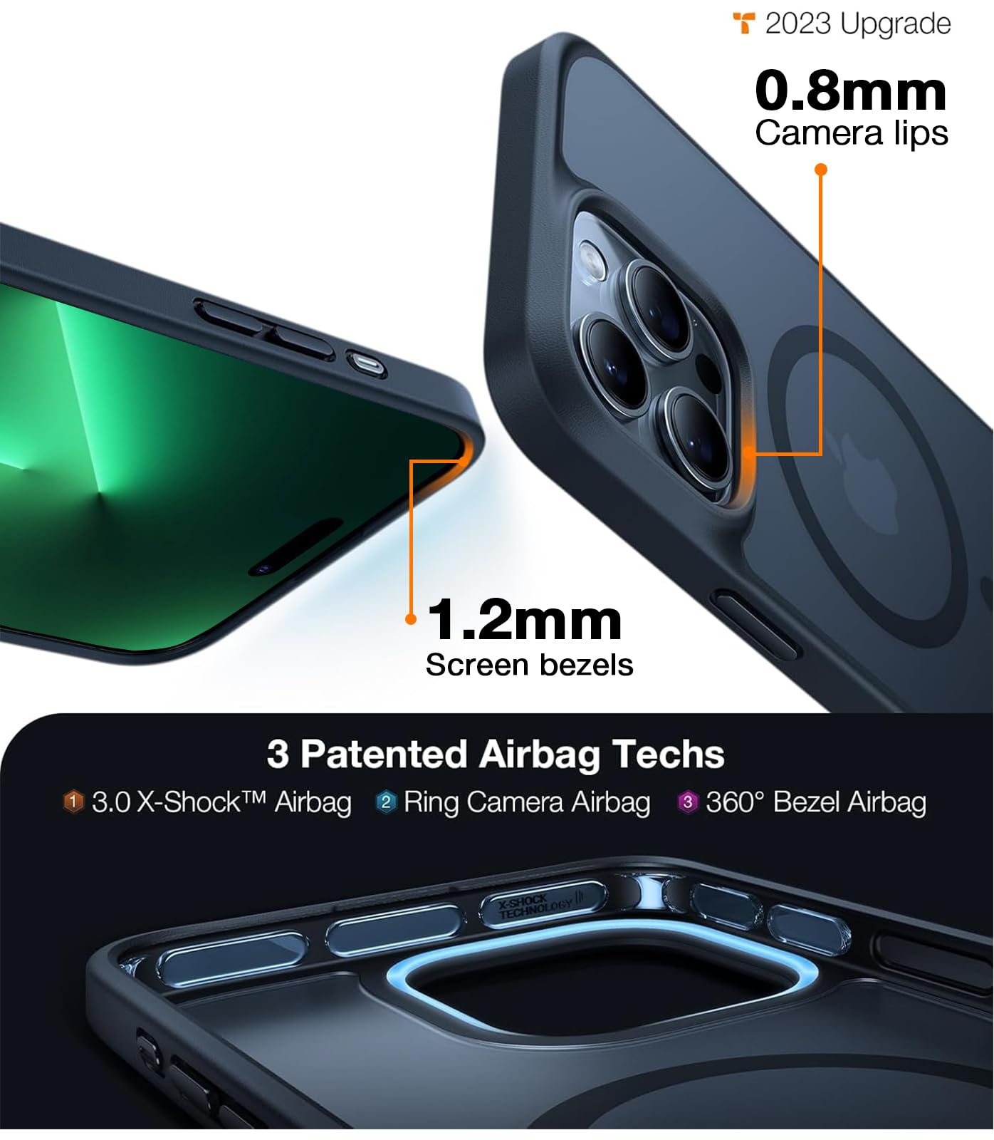 TORRAS Magnetic Guardian Designed for iPhone 14 Pro Max Case [Military Grade Drop Tested] [Compatible with MagSafe] Slim Translucent Matte Case for iPhone 14 Pro Max Phone Case 6.7", Mystic Black - Image 6