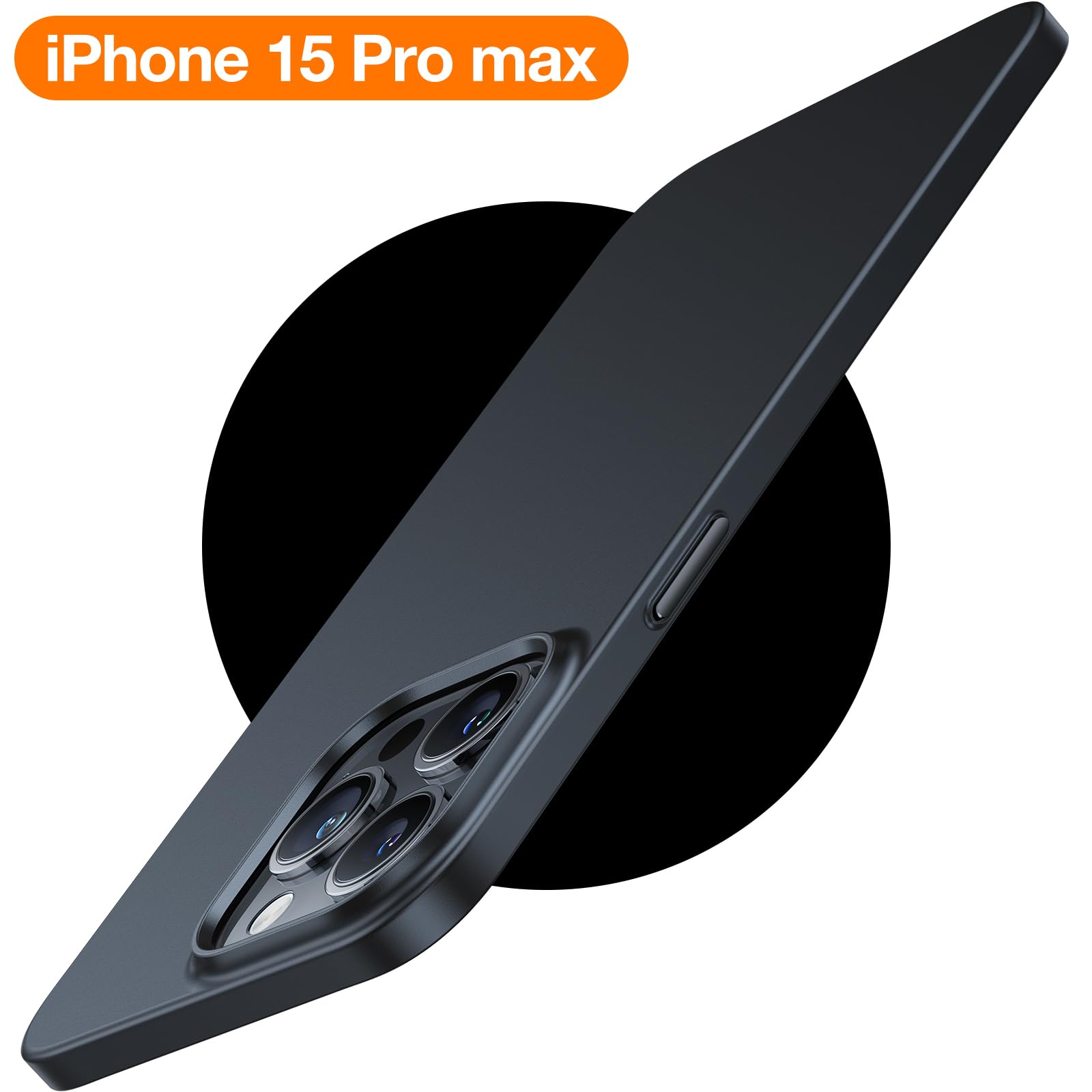 TORRAS Magnetic Slim-Fit for iPhone 15 Pro Max Case, Ultra-Thin 15 ProMax Phone Case Compatible with MagSafe, Lightweight Anti-Scratch Matte Hard iPhone 15 ProMax Case 6.7 inch OriginFit, Black - Image 8