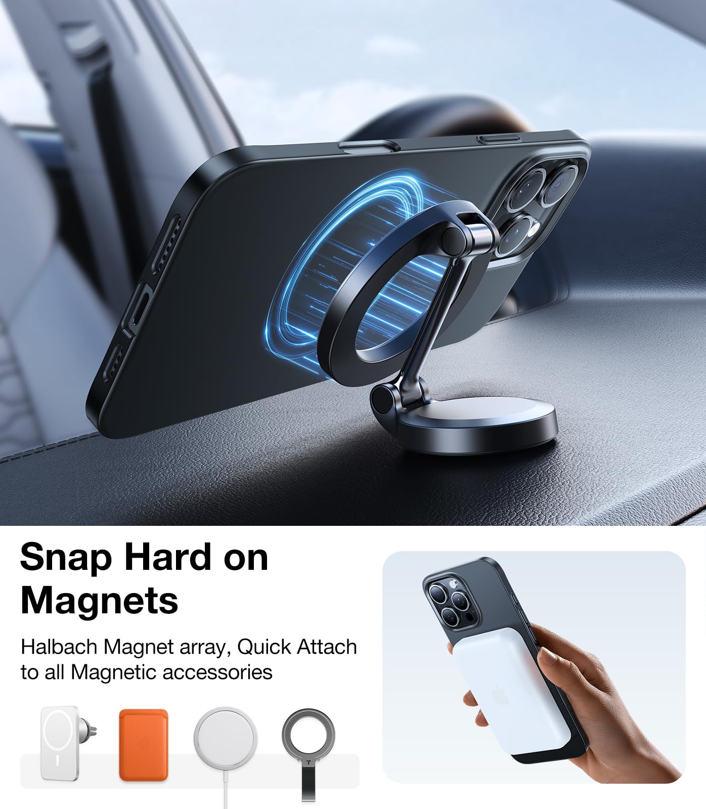 TORRAS Magnetic Slim Fit for iPhone 16 Pro Case, 6.3 inch, Ultra-Thin Case Compatible with MagSafe, Lightweight Matte Anti-Scratch Hard PC Cover Phone Case for iPhone 16 Pro OriginFit, Black - Image 3