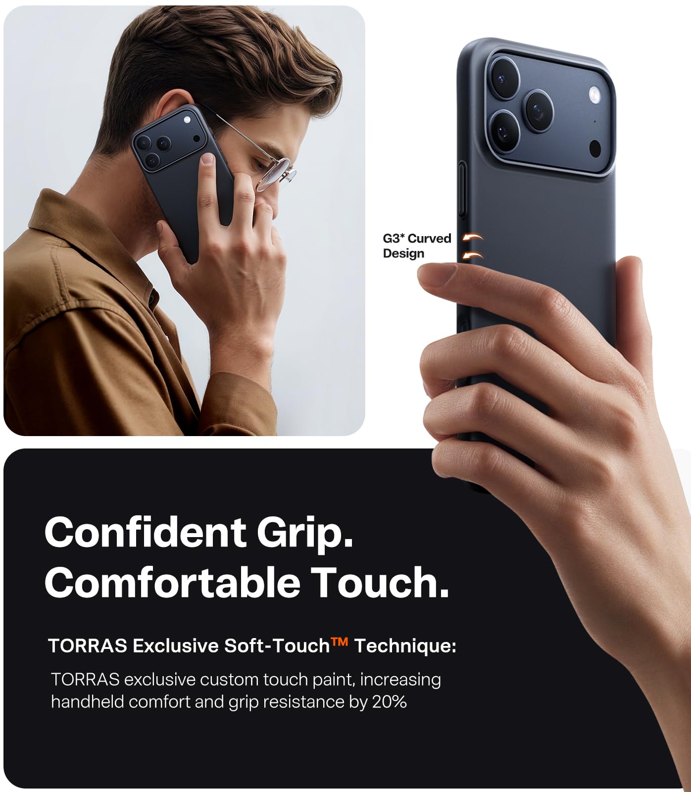 TORRAS Magnetic Slim-Fit for iPhone 17 PRO MAX Case, Ultra-Thin 17 ProMax Phone Case Compatible with MagSafe, Light Anti-Scratch Matte Hard PC Bayer 6.9 inch OriginFit, Matte Black - Image 7