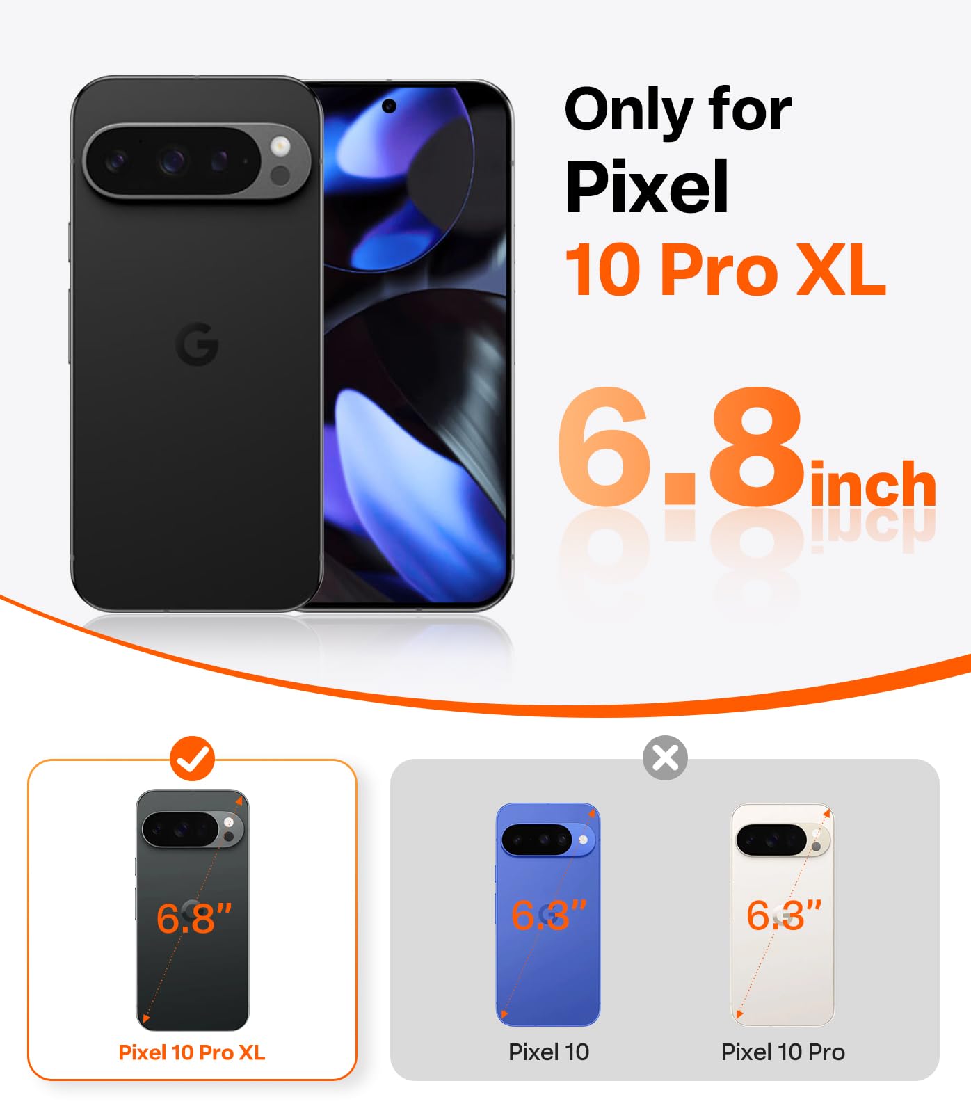 TORRAS Magnetic & Stand for Google Pixel 10 Pro XL Case, Fit for MagSafe & Pixelsnap, Military Grade Drop Protection, Slim for Pixel 10 Pro XL Phone Case with Sturdy Kickstand, Translucent Matte Black - Image 9