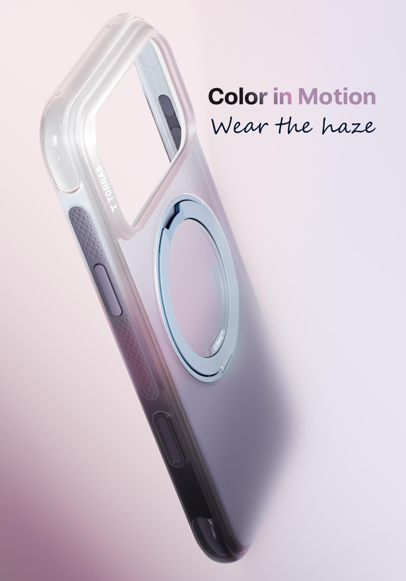 TORRAS O3 Air for iPhone 17 Pro Max Case with 360 Magnetic Stand, [Fit for MagSafe] [Military-Grade Protection] Slim Case for iPhone 17 Pro Max, 6.9", Dusk Haze Purple - Image 4