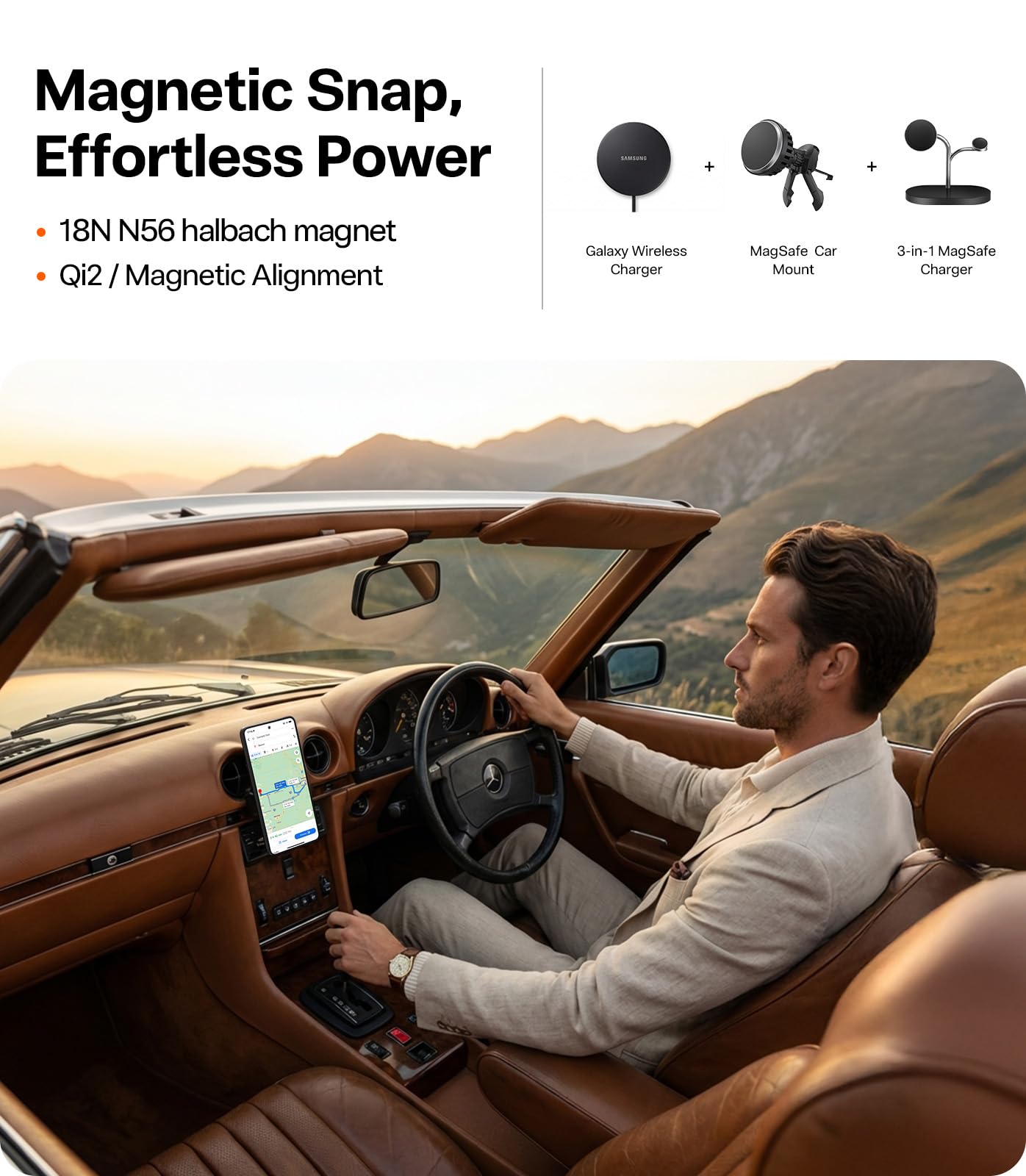 TORRAS Ostand Q3 VegSkin for Samsung Galaxy S26 Ultra Case Leather, 360 Magnetic Stand, Fit for MagSafe, Premium Vegan Leather Case for S26 Ultra Case, Microfiber Lining, Amber Brown - Image 5