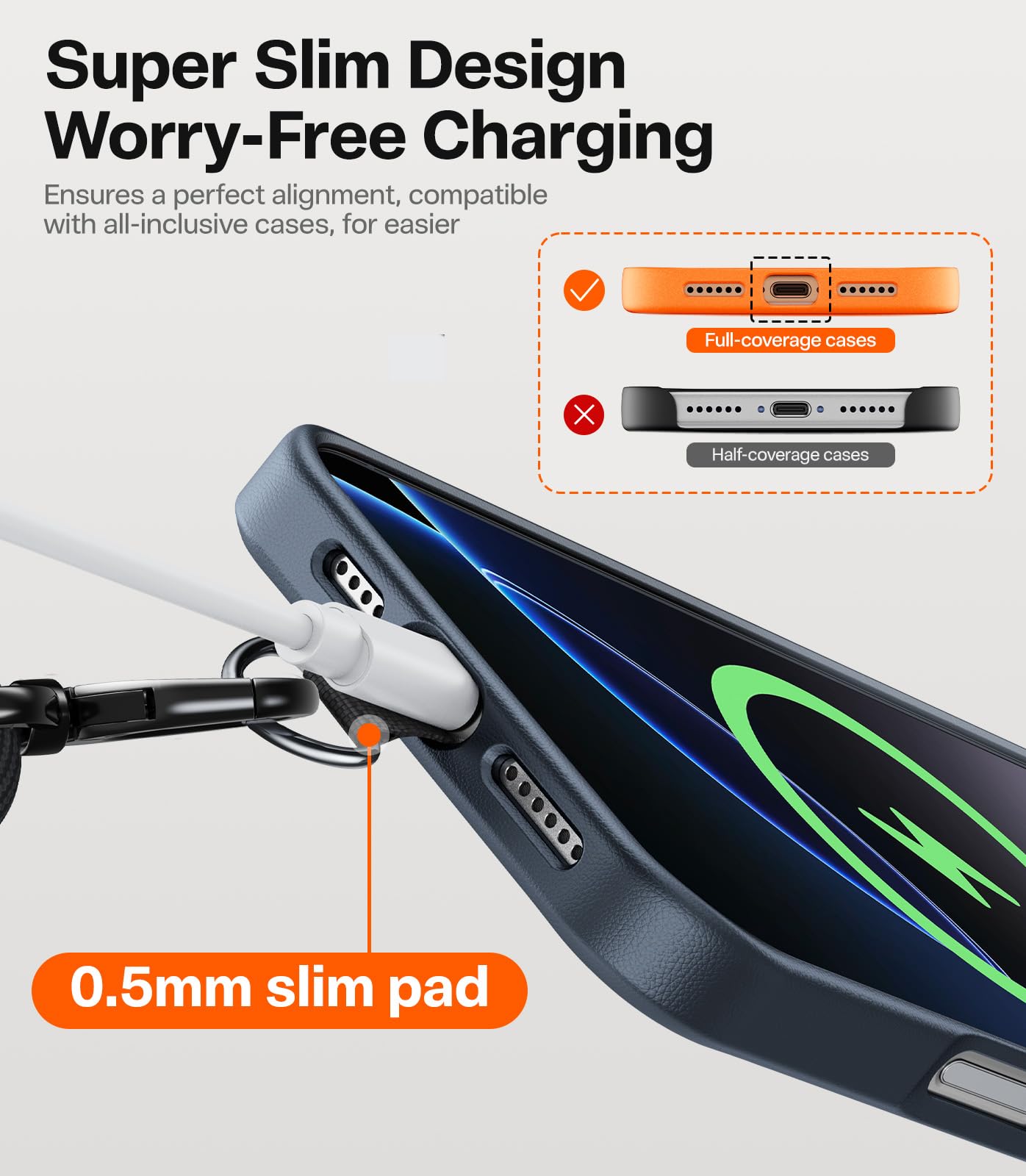 TORRAS Phone Lanyard Crossbody with 2 Phone Tabs, Adjustable Anti Theft Phone Strap for All Phones, Premium Metal Buckles, Skin-Friendly, Universal Cell Phone Neck lanyard for Travel Essentials, Black - Image 8