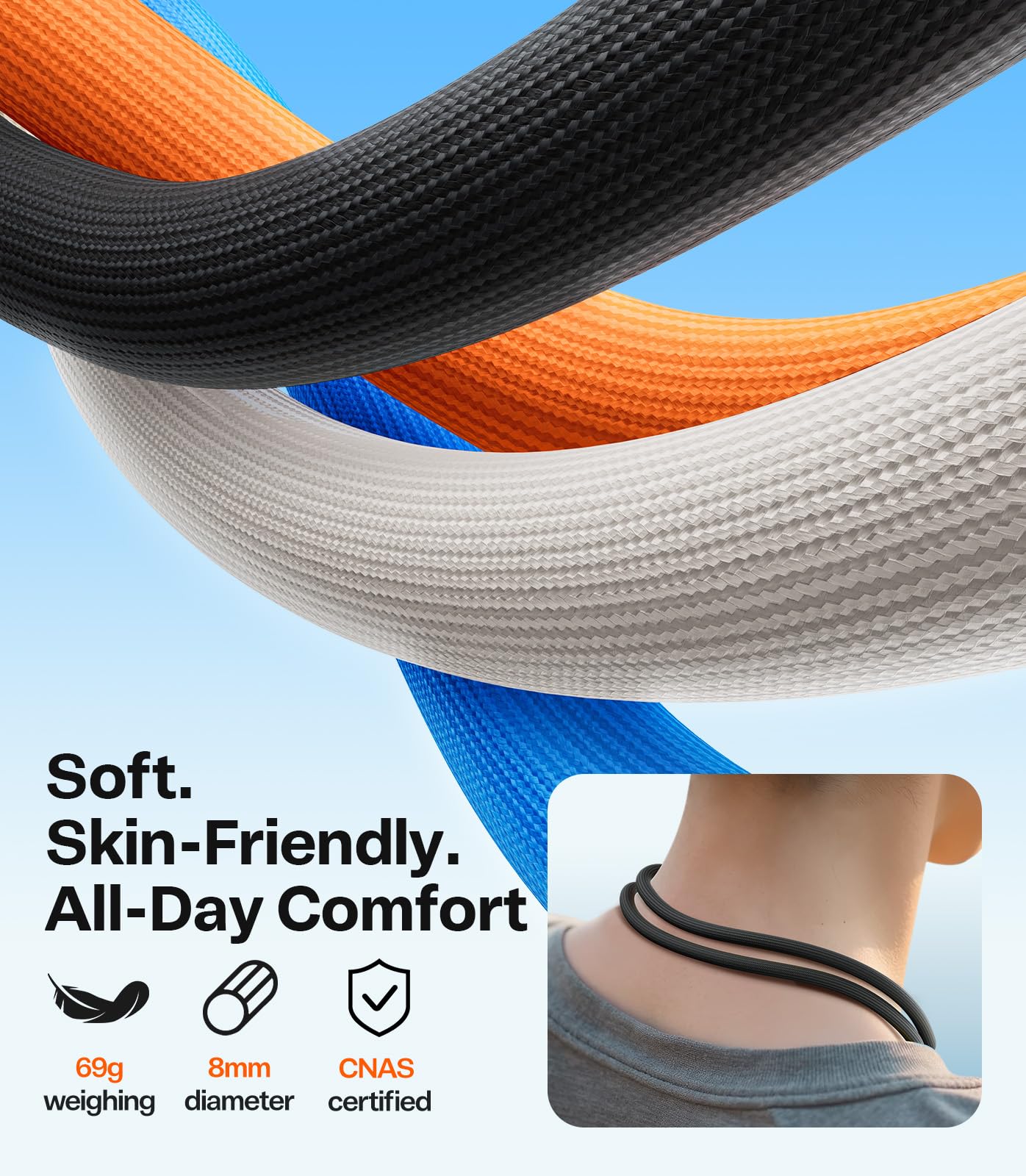 TORRAS Phone Lanyard with Hanging Loops, Adjustable Anti Theft Phone Strap Crossbody for iPhone 17 Pro Max,Skin-Friendly,2 Tabs, Universal Cell Phone Neck Lanyard for Daily & Outdoor Activities, Black - Image 5