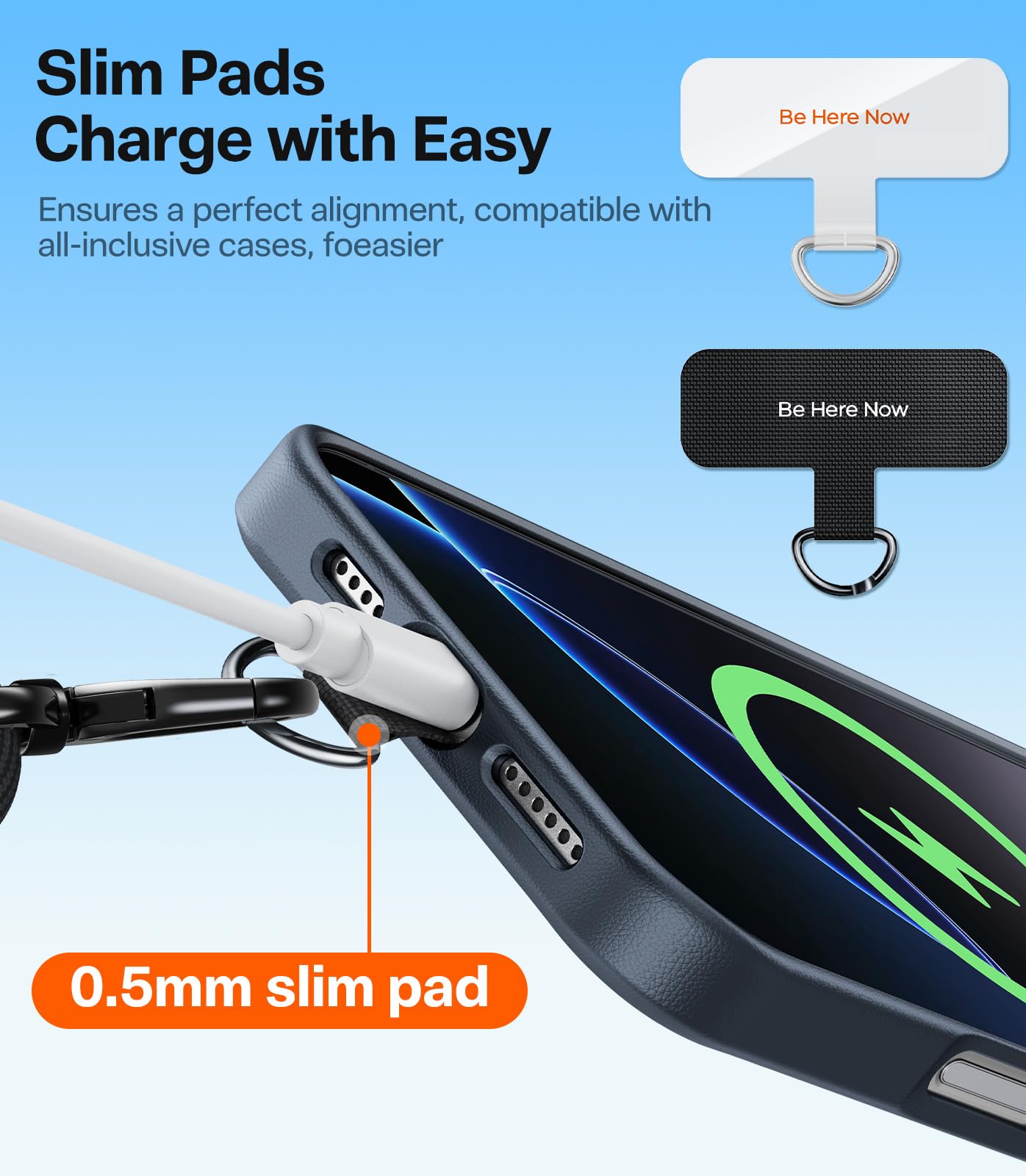 TORRAS Phone Lanyard with Hanging Loops, Adjustable Anti Theft Phone Strap Crossbody for iPhone 17 Pro Max,Skin-Friendly,2 Tabs, Universal Cell Phone Neck Lanyard for Daily & Outdoor Activities, Black - Image 6