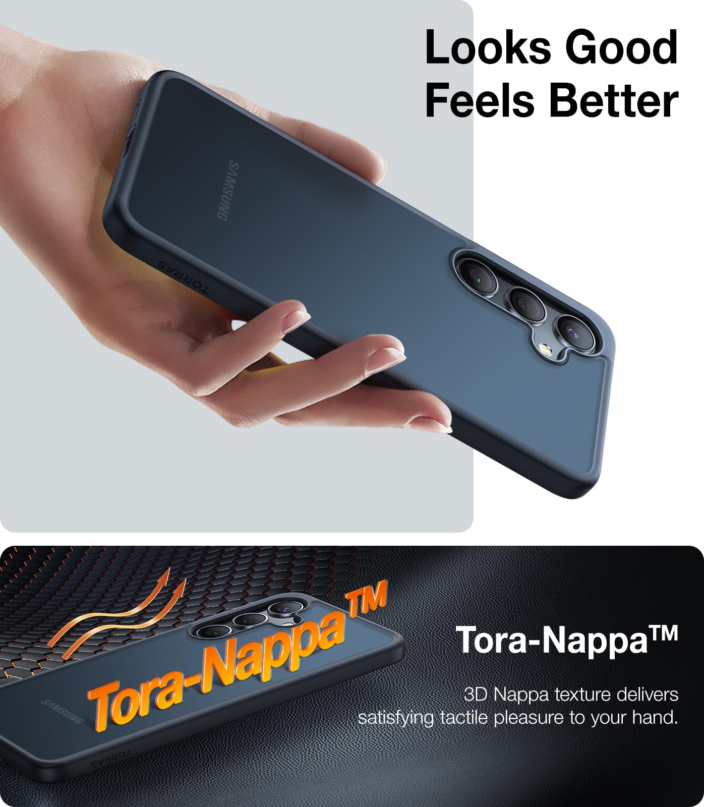 TORRAS Shockproof for Samsung Galaxy S24 Case 6.2", 12FT Military Grade Drop Tested, Translucent Matte Hard Back & Soft Edge Thin Slim Protective Galaxy S24 Case 5G Guardian Series, Black - Image 4