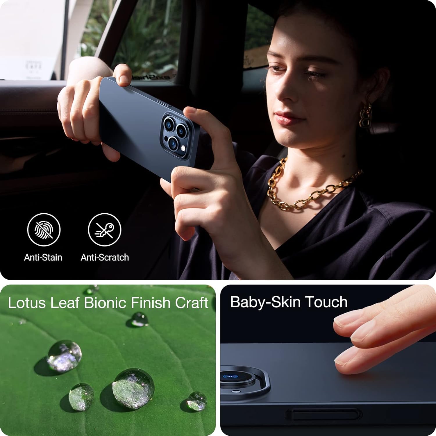 TORRAS Slim Fit Designed for iPhone 15 Pro Max Case 6.7 inch, Ultra-Thin 15 Pro Max Case 2023, Lightweight Hard PC Cover Phone Cases for iPhone 15 ProMax Case Matte Black, OriginFit - Image 5