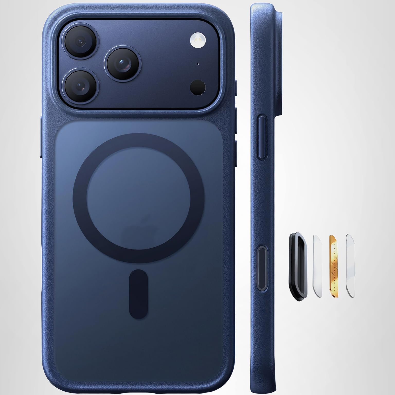 TORRAS Stronger Magnetic & Shockproof for iPhone 17 Pro Max Case, Fit for MagSafe, Mil-Grade Drop Protection, Camera Control, DIY Button, Slim for iPhone 17 Pro Max Phone Case Translucent Deep Blue - Image 10