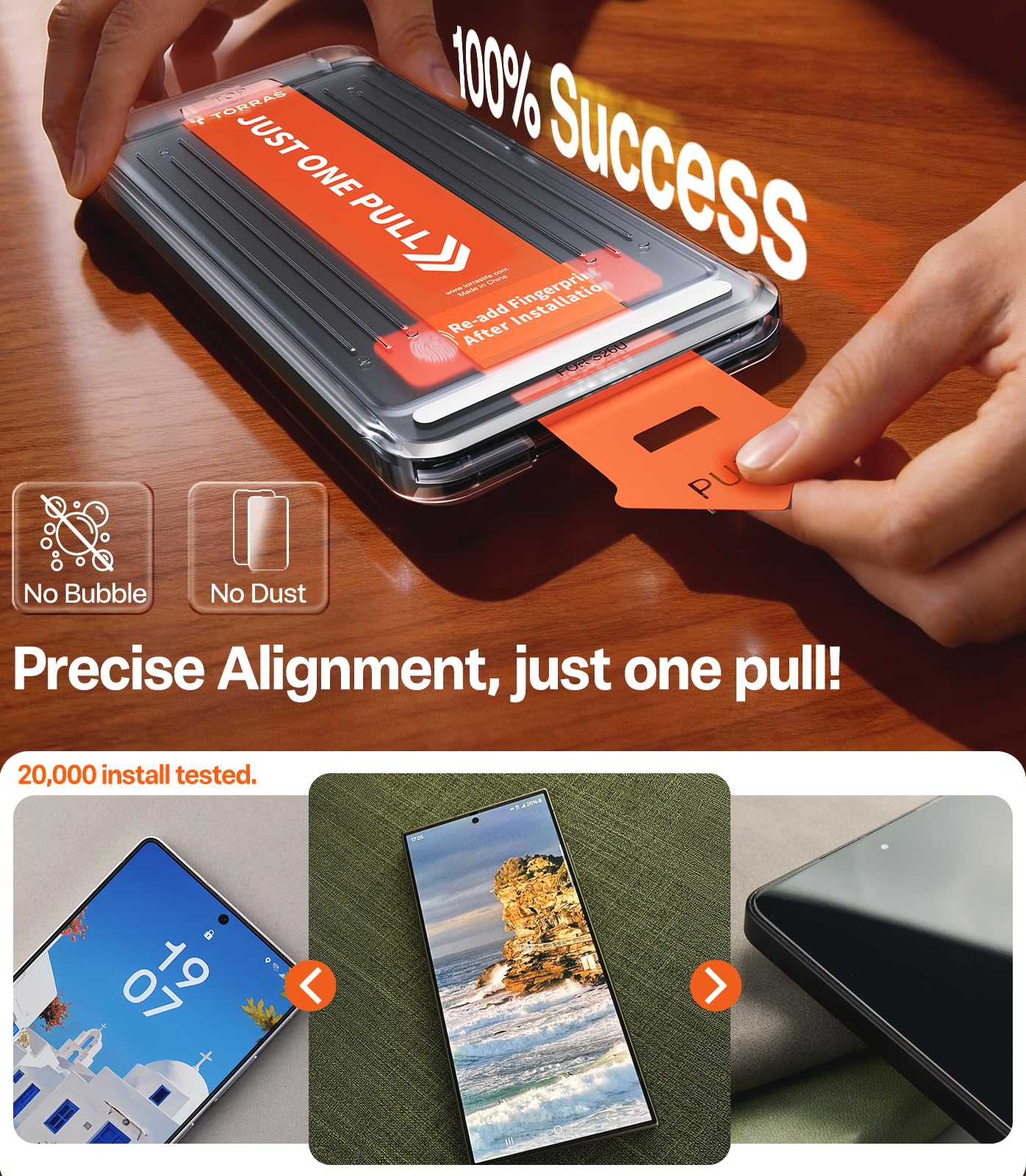 TORRAS Uncrackable for Samsung Galaxy S26 Ultra Privacy Screen Protector [Top 25° Anti Spy] [9H+ Aerospace Tempered Glass] 12Ft Military-Grade Shatterproof Screen Protector S 26 Ultra 6.9" 2-Pack - Image 7